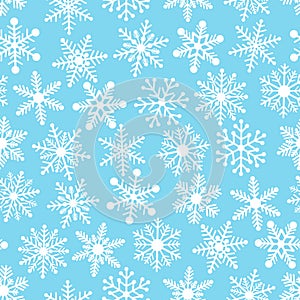 Seamless pattern snowflakes vector illustration